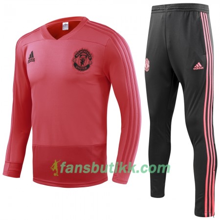 Manchester United Trenings Collegegenser Set Rød 2018-2019